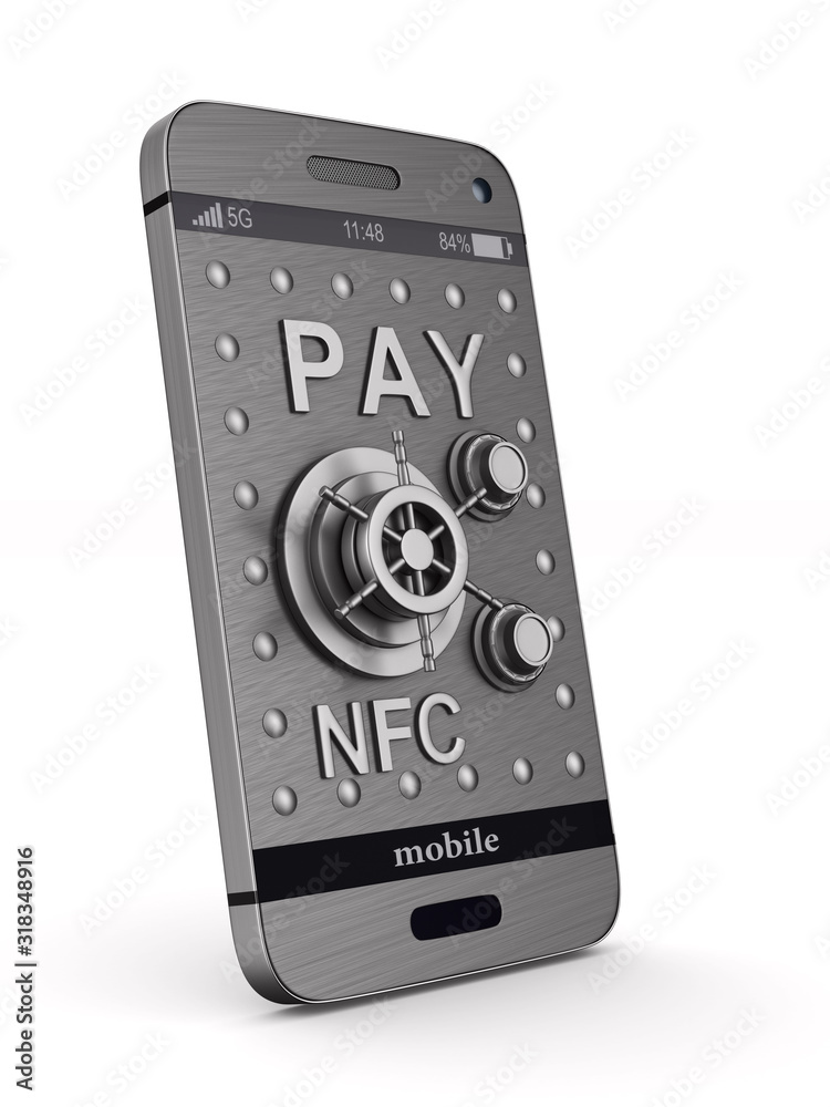 Protection phone on white background. Isolated 3D illustration Protection phone on white background. Isolated 3D illustration