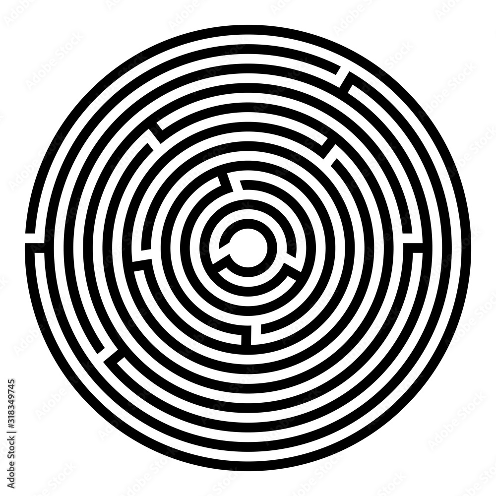 Abstract maze labyrinth with entry and exit Abstract maze labyrinth with entry and exit