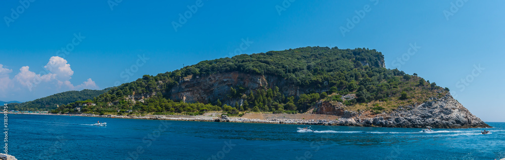 panorama of Palmaria island in Italy