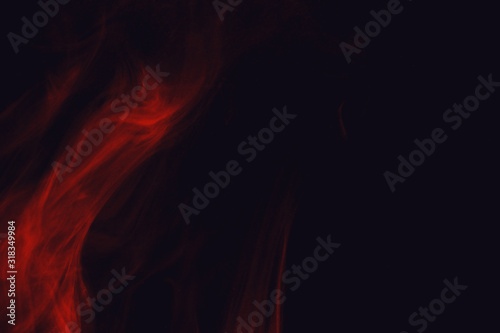 Fancy colored smoke. Curls and clouds of colored smoke.