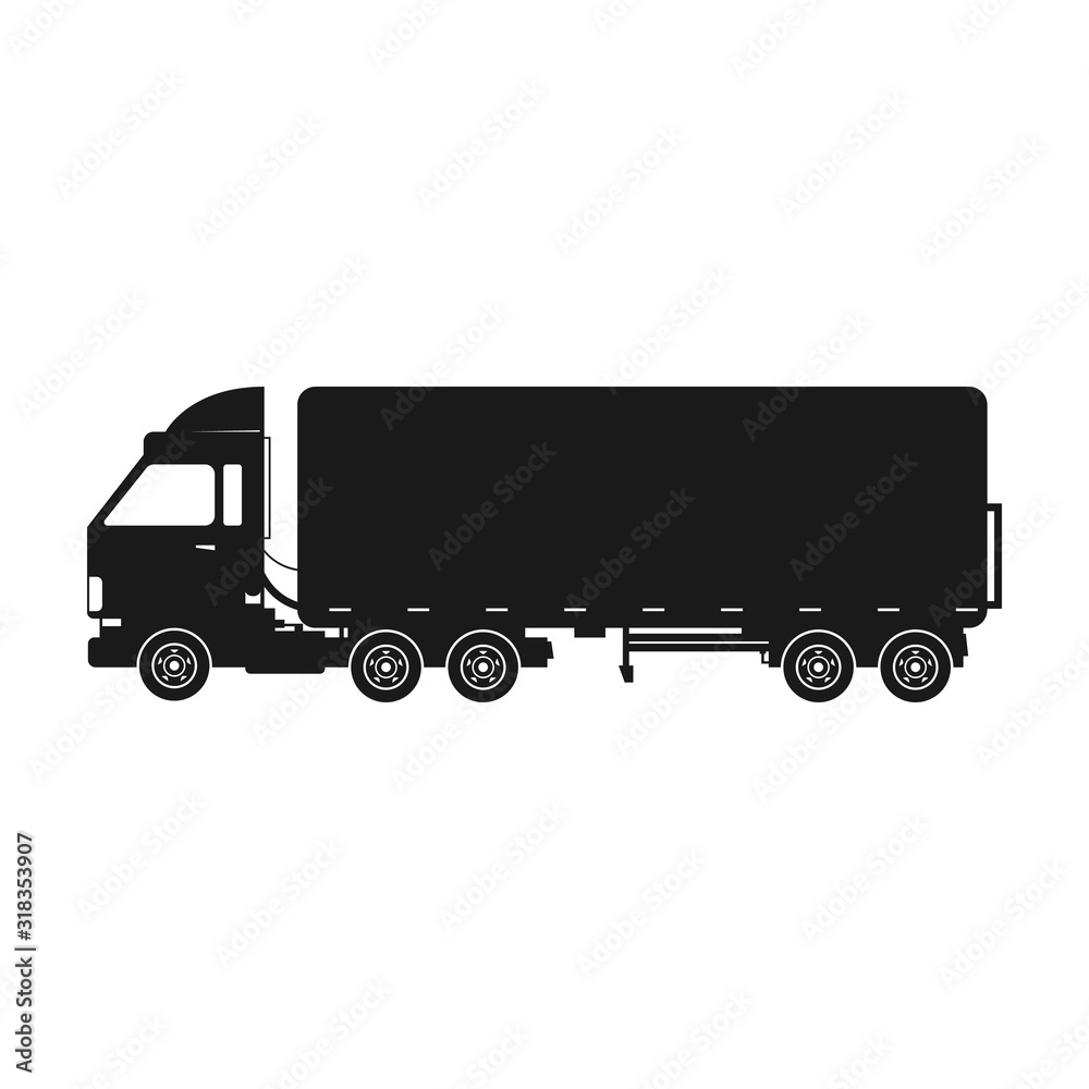 Truck vector icon.Black vector icon isolated on white background truck . Truck vector icon.Black vector icon isolated on white background truck .