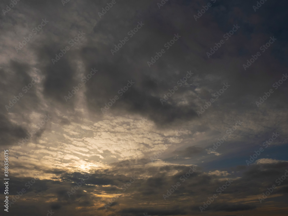 Dark dramatic sunset sky, Abstract nature background. Dark dramatic sunset sky, Abstract nature background.