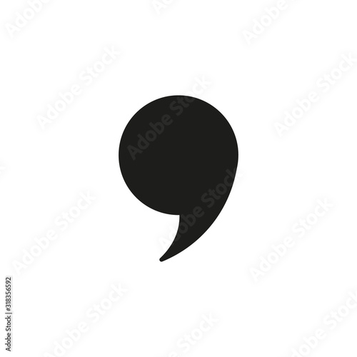 Comma icon. Vector. Isolated.