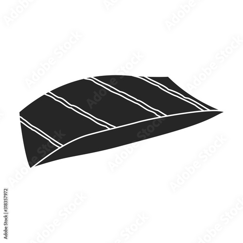 Piece fish vector icon.Black,simple vector icon isolated on white background piece fish.