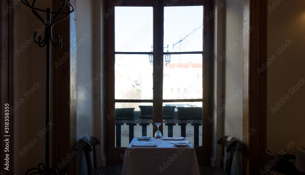 Empty interiors of an elegant restaurant Empty interiors of an elegant restaurant