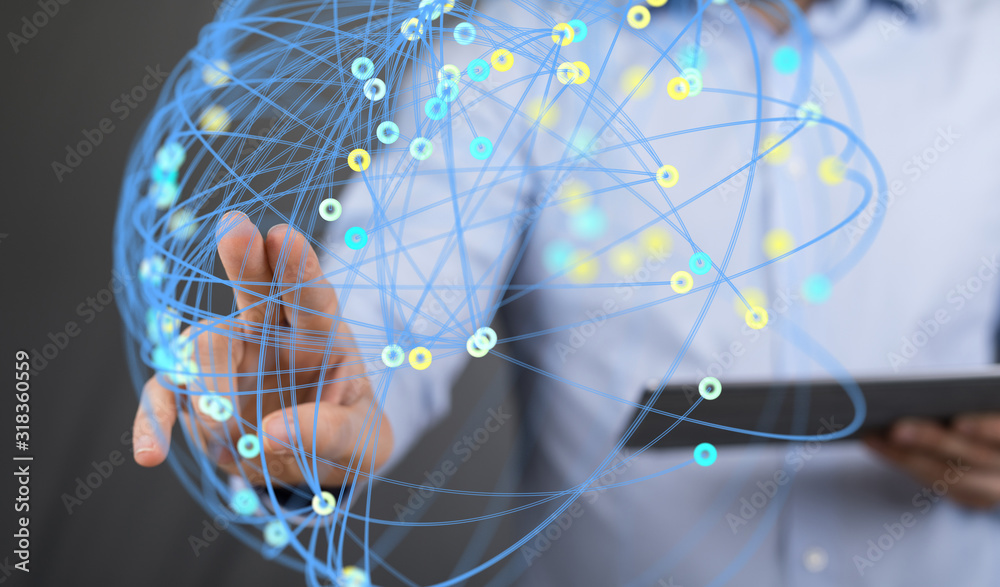 Digital Network and data concept Digital Network and data concept