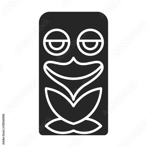 Totem vector icon.Black vector icon isolated on white background totem.