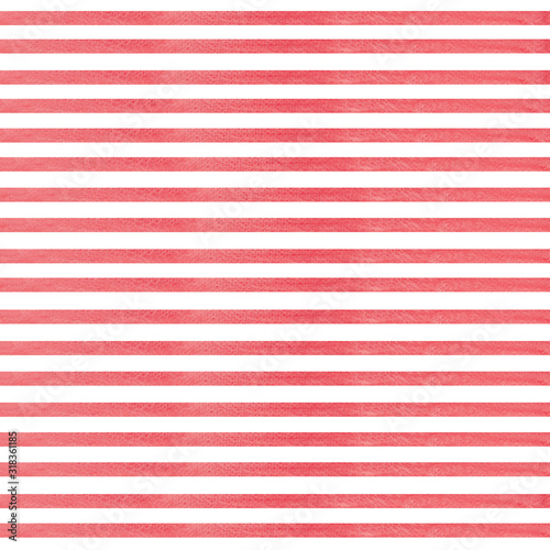 Background of watercolor red stripes on a white background. Use for wedding invitations, birthdays, menus and decorations.