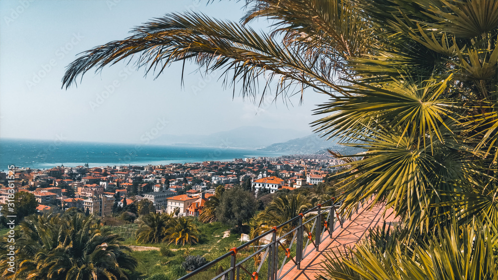 A Beautiful Viewpoint Of A Town Beside Monaco.