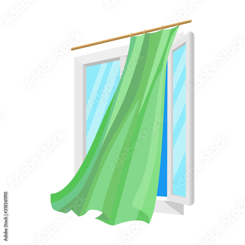 Window vector icon.Cartoon vector icon isolated on white background window.