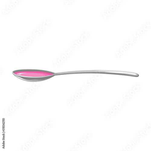 Spoon medicine vector icon.Cartoon vector icon isolated on white background spoon medicine.