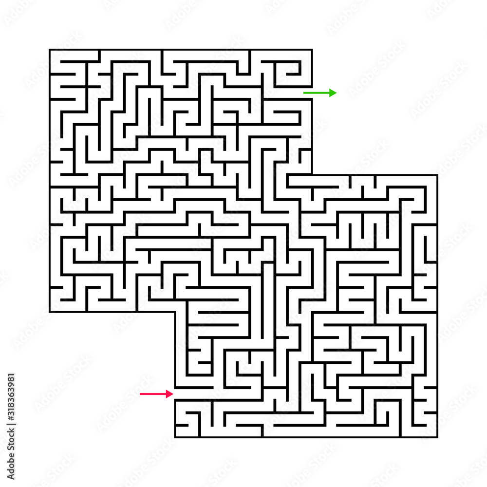 Abstract maze labyrinth with entry and exit. Vector labyrinth illustration EPS 10 Abstract maze labyrinth with entry and exit. Vector labyrinth illustration EPS 10