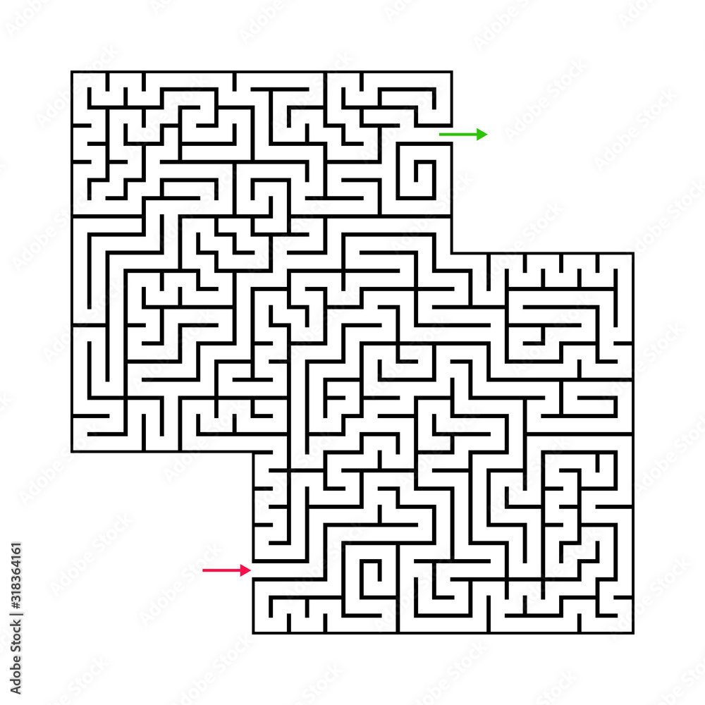 Abstract maze labyrinth with entry and exit. Vector labyrinth illustration EPS 10 Abstract maze labyrinth with entry and exit. Vector labyrinth illustration EPS 10