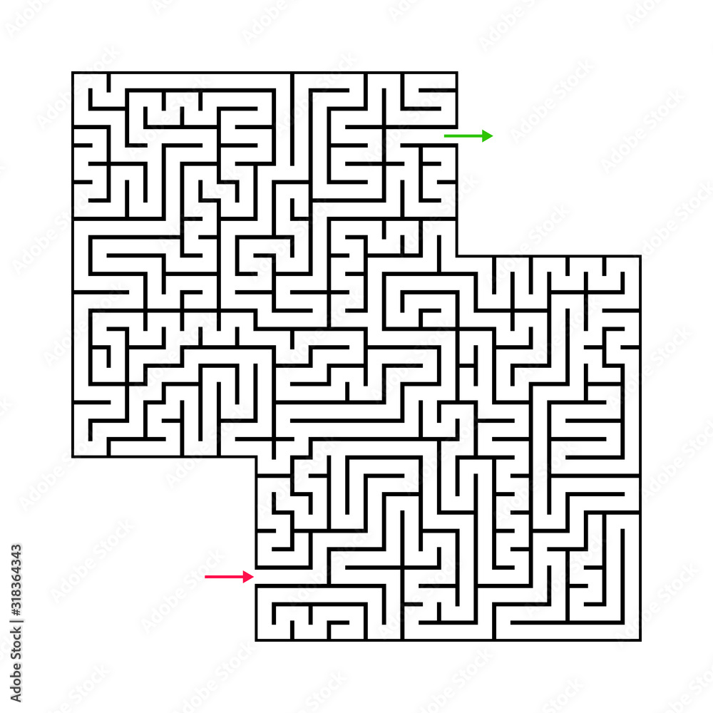 Abstract maze labyrinth with entry and exit. Vector labyrinth illustration EPS 10