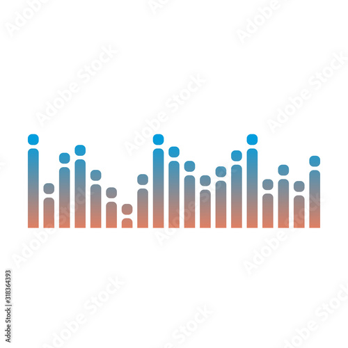 Sound of wave vector icon.Cartoon vector icon isolated on white background sound of wave .