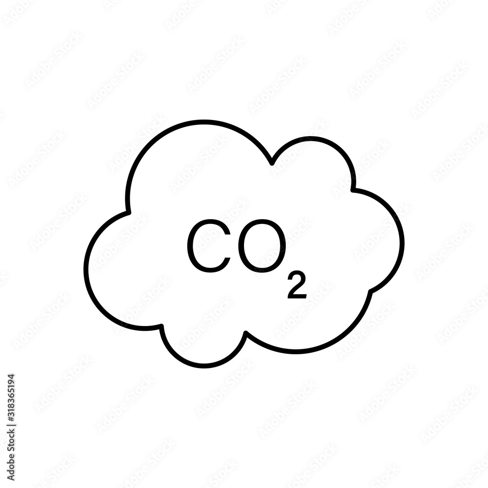 CO2, energy icon. Simple line, outline vector electro power icons for ui and ux, website or mobile application CO2, energy icon. Simple line, outline vector electro power icons for ui and ux, website or mobile application