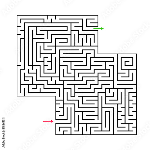 Abstract maze labyrinth with entry and exit. Vector labyrinth illustration EPS 10