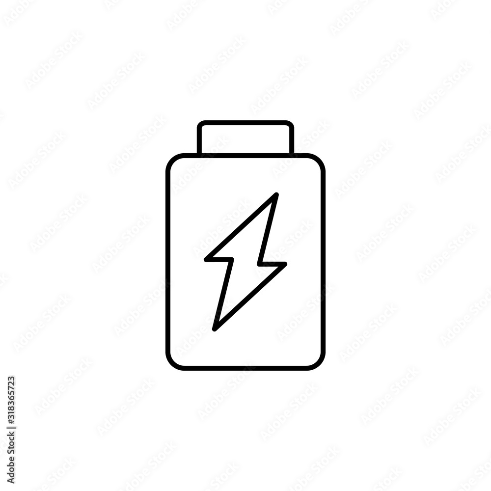 Battery, energy icon. Simple line, outline vector electro power icons for ui and ux, website or mobile application Battery, energy icon. Simple line, outline vector electro power icons for ui and ux, website or mobile application