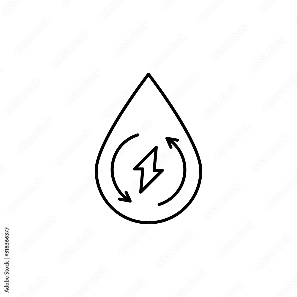 Recycling, energy icon. Simple line, outline vector electro power icons for ui and ux, website or mobile application Recycling, energy icon. Simple line, outline vector electro power icons for ui and ux, website or mobile application