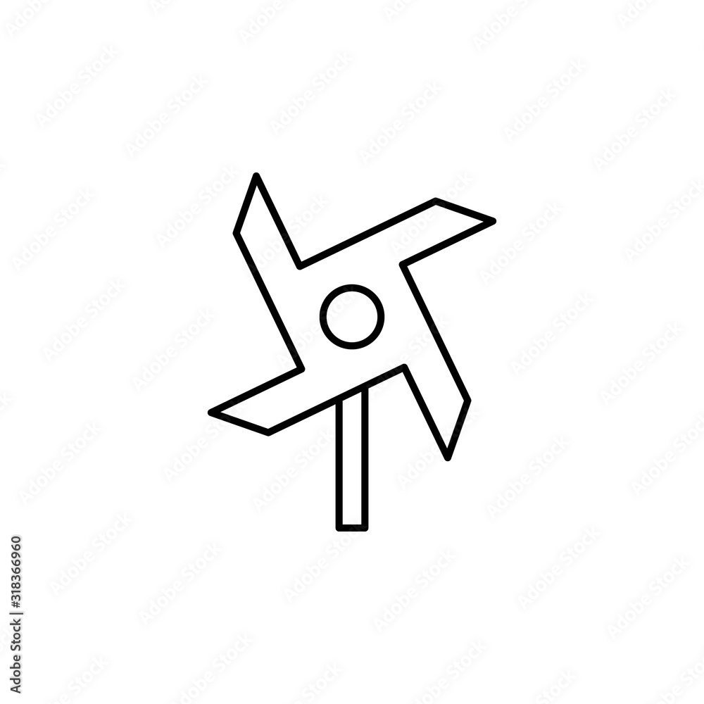 Pinwheel, energy icon. Simple line, outline vector electro power icons for ui and ux, website or mobile application Pinwheel, energy icon. Simple line, outline vector electro power icons for ui and ux, website or mobile application