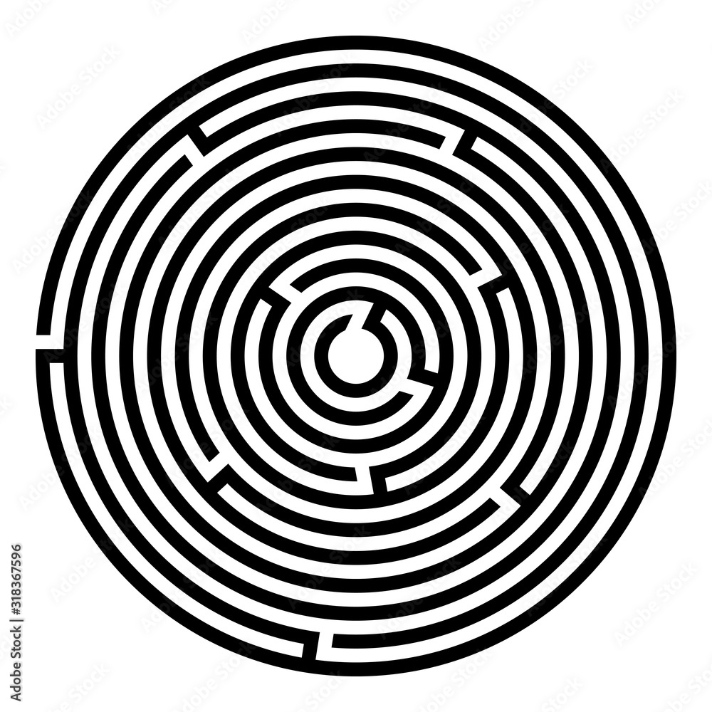 Naklejka premium Streszczenie labirynt labirynt z wejściem i wyjściem. Labirynt ilustracji wektorowych Eps 10