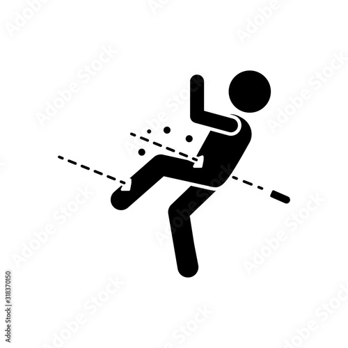 Murder bullet man icon. Simple warning armed man icons for ui and ux website or mobile application