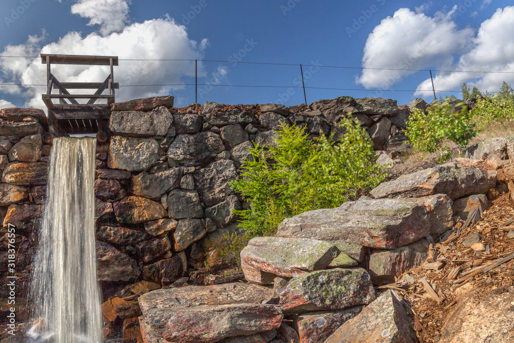 A very well-preserved 19th-century copperworks dating back to the Middle Ages. Sweden, Riddarhyttan