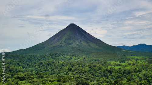 Tropical Volcano Arenal without clouds in Costa Rica 
