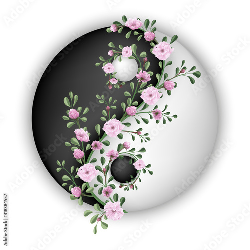 Yin yang symbol. Vector illustration.