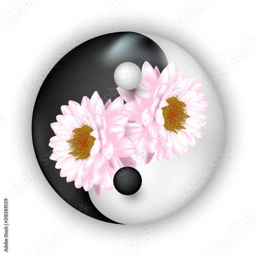 Yin yang symbol. Vector illustration.