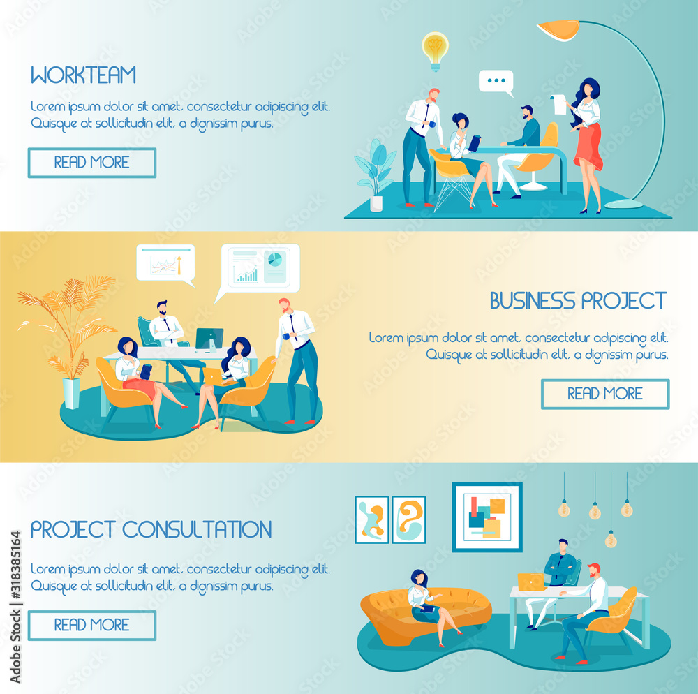 Workteam for Business Project Consultation Set. Workteam for Business Project Consultation Set.