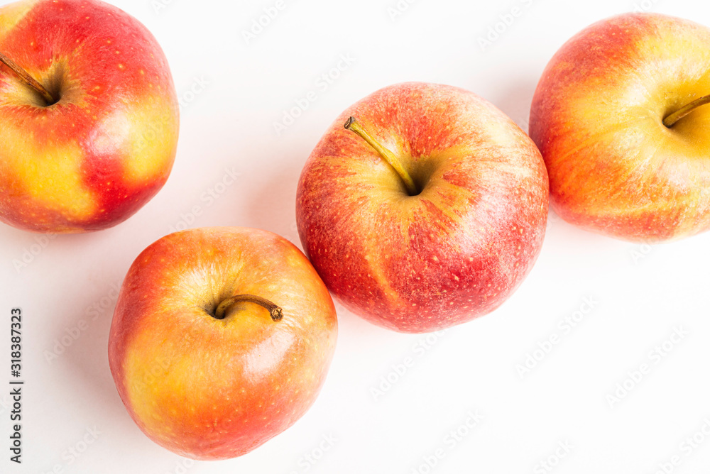 Four Fresh Red Apples Four Fresh Red Apples