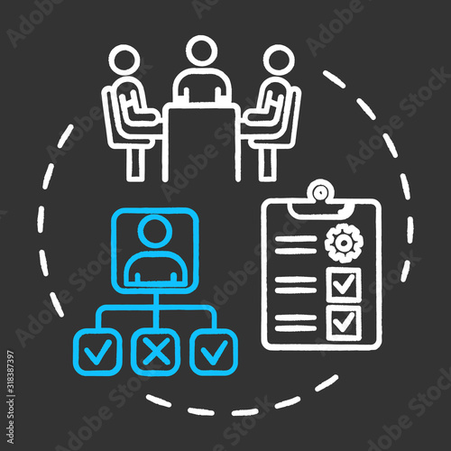 Partial inclusion chalk RGB color concept icon. Mainstreaming teaching. Special studying program for students. Inclusive education idea. Vector isolated chalkboard illustration on black background