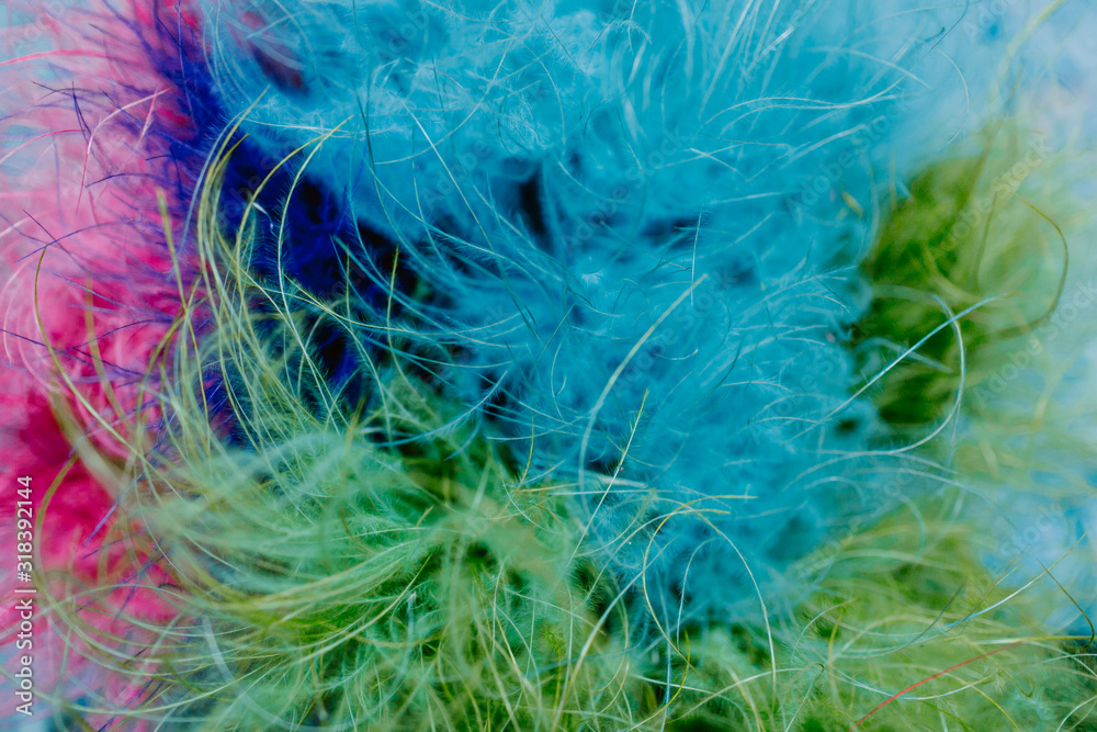 Obraz premium Blue artificial fur for texture or background