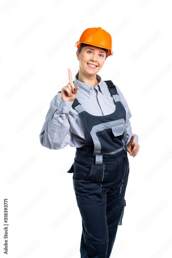 Young woman architect dancing looking at camera with a smiling facial expression. Young woman architect dancing looking at camera with a smiling facial expression.