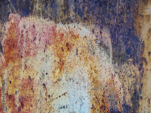 texture of rust on old metal surface background