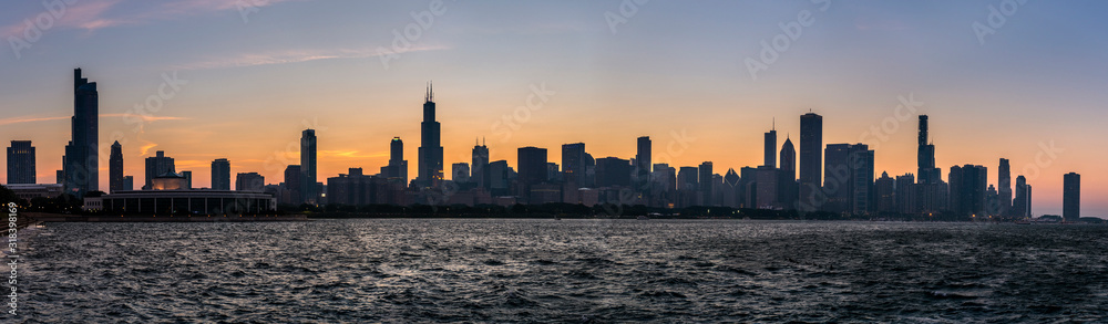 Obraz premium Downtown Chicago panorama