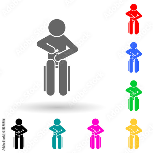 drug addiction multi color style icon. Simple glyph, flat vector of bad habbits icons for ui and ux, website or mobile application