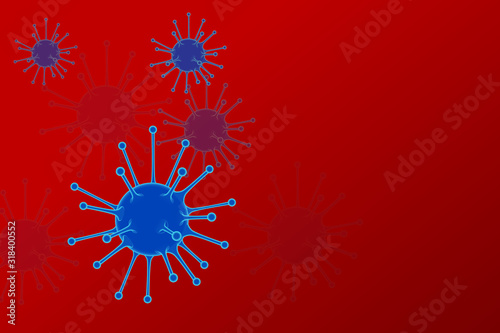 China battles Coronavirus outbreak. Coronavirus Outbreak, Travel Alert concept. The virus attacks the respiratory tract, pandemic medical health risk