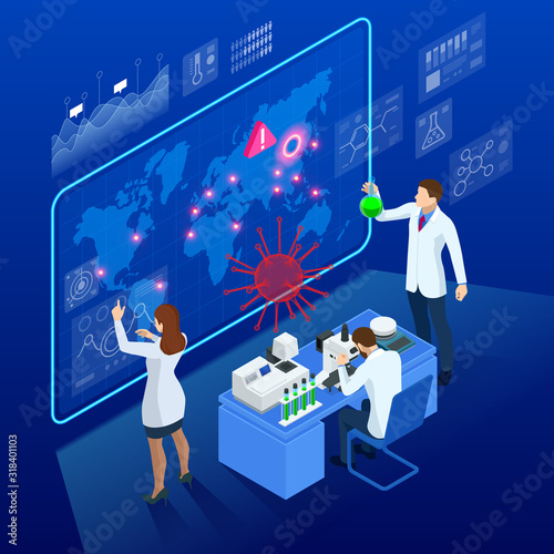 China battles Coronavirus outbreak. Coronavirus Outbreak, Travel Alert concept. The virus attacks the respiratory tract, pandemic medical health risk