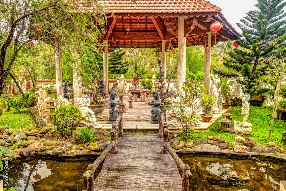 Fototapeta premium Marble sculpture shop and factory in Da Nang Vietnam.