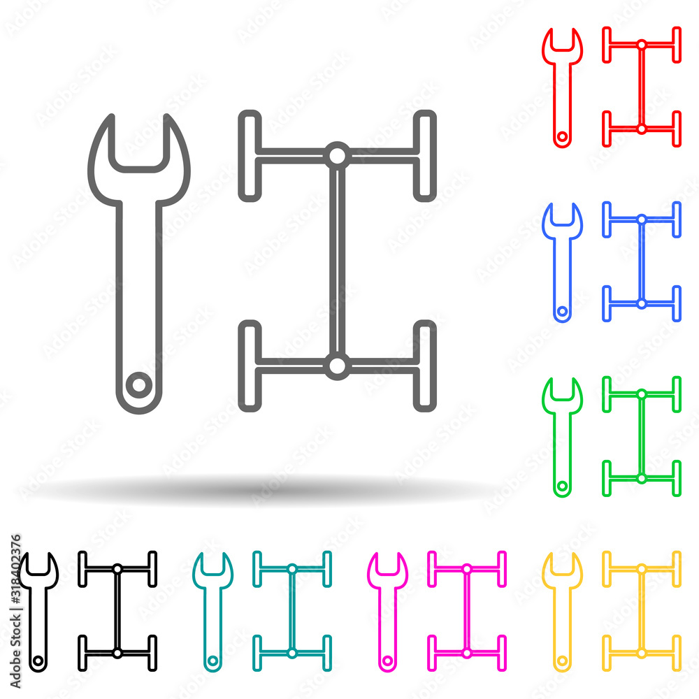 car key tools multi color style icon. Simple thin line, outline vector of cars service and repair parts icons for ui and ux, website or mobile application car key tools multi color style icon. Simple thin line, outline vector of cars service and repair parts icons for ui and ux, website or mobile application