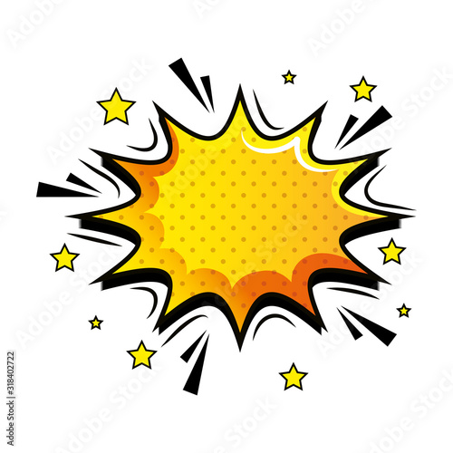 explosion pop art style icon vector illustration design