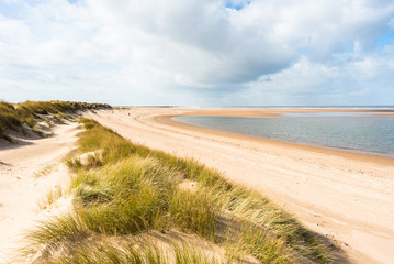 Deken met foto Kamperen Zandduinen langs het Norfolk kustpad  © Andrew