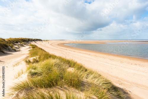 Sand dunes where Norfolk Coast path