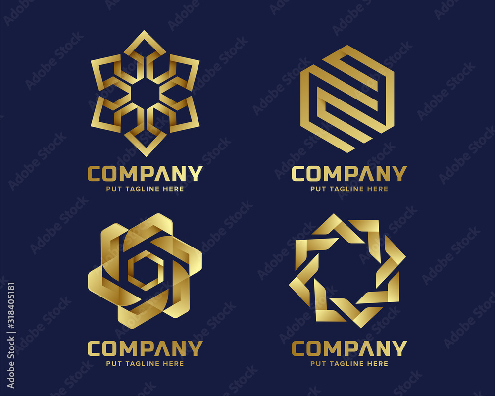 Abstract colorful logo collection Abstract colorful logo collection