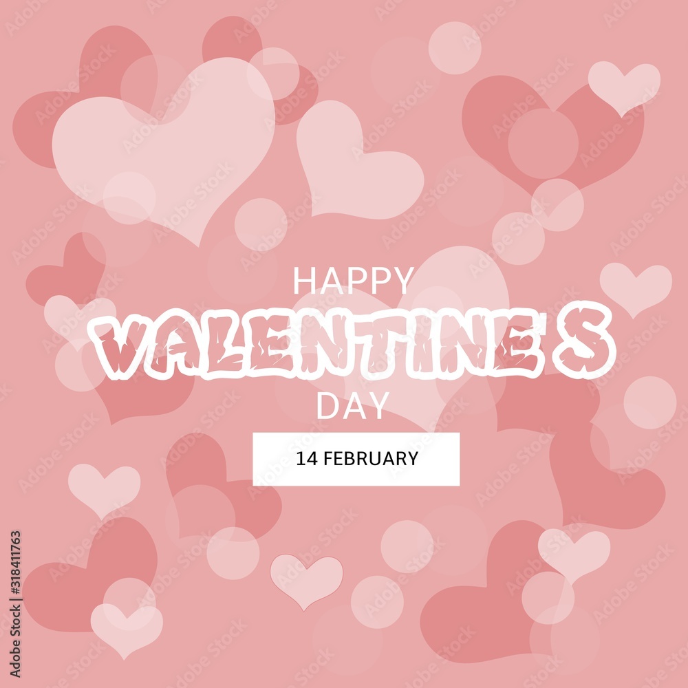 valentines day background on pink background 