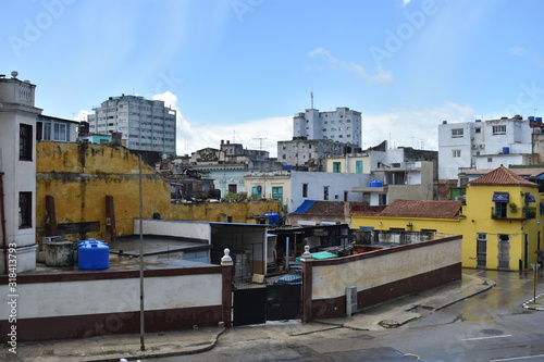 Dilapidated area in Havana Cuba