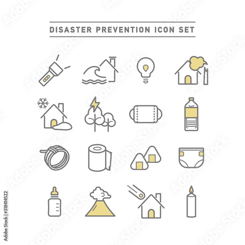 DISASTER PREVENTION ICON SET