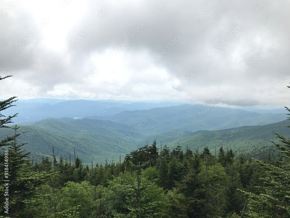 Fototapeta premium view of mountains